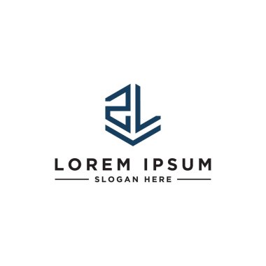 Tasarım ilhamı, şirket için ZL logosunun ilk harfinden gelen monogram logosu. - Vektörler