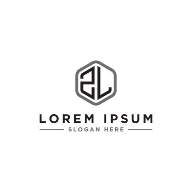Tasarım ilhamı, şirket için ZL logosunun ilk harfinden gelen monogram logosu. - Vektörler