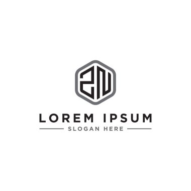 Tasarım ilhamı, şirket için ZN logosunun ilk harfinden gelen monogram logosu. - Vektörler