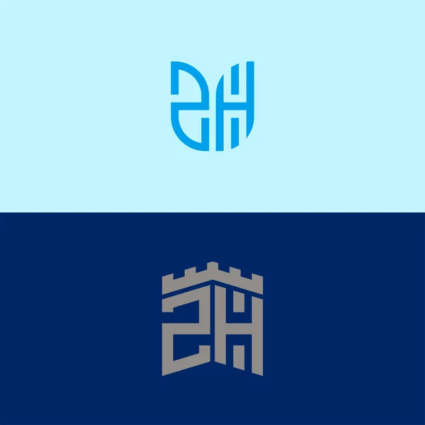 Tasarım Ilhamı Şirket Için Logosunun Ilk Harfinden Gelen Monogram Logosu — Stok Vektör