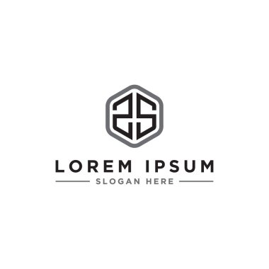 Tasarım ilhamı, ZS logosunun ilk harfinden şirket için monogram logosu. - Vektörler