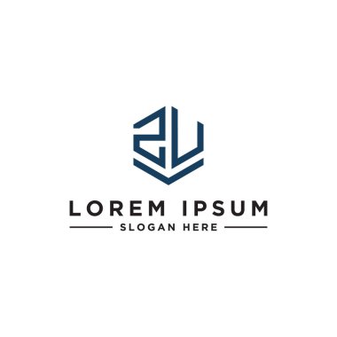 Tasarım ilhamı, ZV logosunun ilk harfinden şirket için monogram logosu. - Vektörler