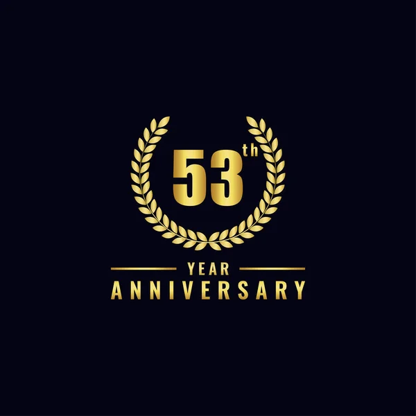 Vector Illustratie Van Een Verjaardag Logo Nummer Met Gouden Kleur — Stockvector