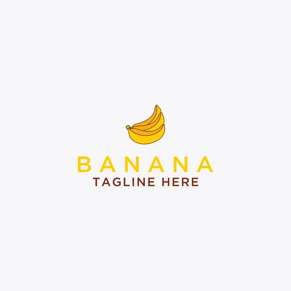 Banana Logo Template Health Food Design Vector — Stock Vector