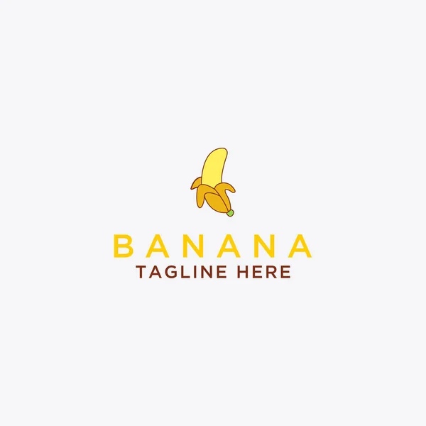 Banana Logo Template Health Food Design Vector — Stock Vector