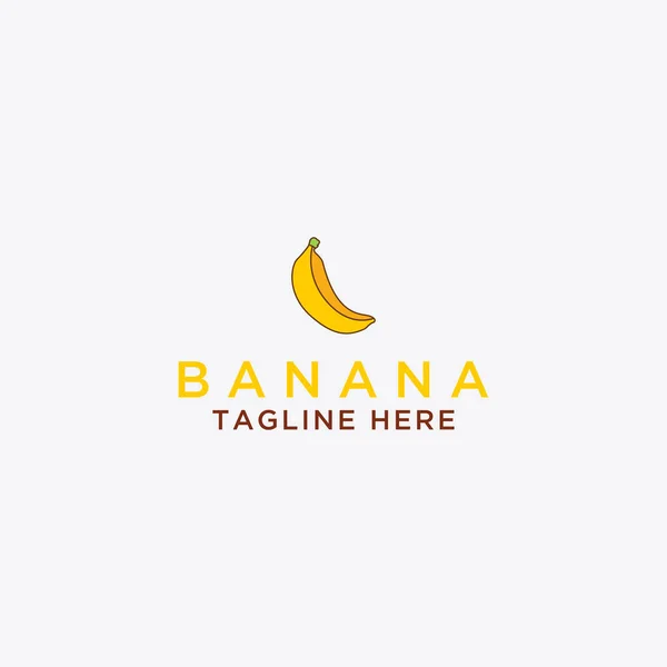 Banana Logo Template Health Food Design Vector — Stock Vector