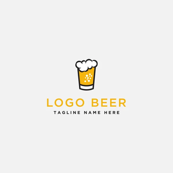 Design Cerveja Modelo Logotipo Vector — Vetor de Stock