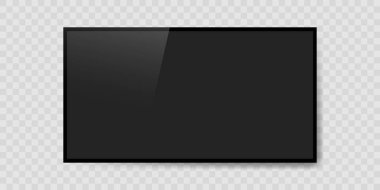 Boş bir arkaplanda gerçekçi bir TV ekranı