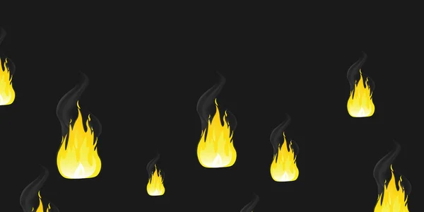 Набор Красного Огня Ярким Пламенем Пламя Коллекции Пустом Фоне — стоковый вектор