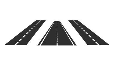 Beyaz arkaplanda siyah yollar