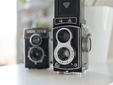 Kazan, Tataristan, Rusya - Mayıs 2020: Çin orta formatı klasik film kamerası.