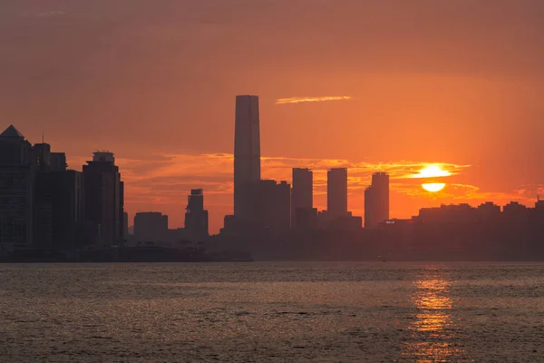 Ein Schöner Sonnenuntergang Lei Mun Hongkong — Stockfoto