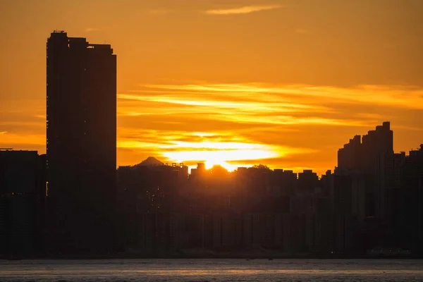 Ein Wunderbarer Sonnenuntergang Lei Mun Hongkong — Stockfoto