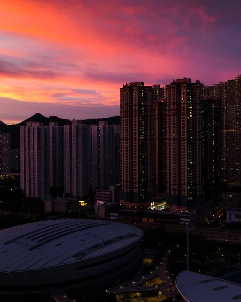 Tseung Kwan O, Hong Kong 'da güzel bir günbatımı