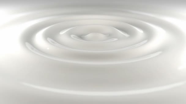 乳白色の表面で渦巻く ミルクのアニメーション振る面 — ストック動画