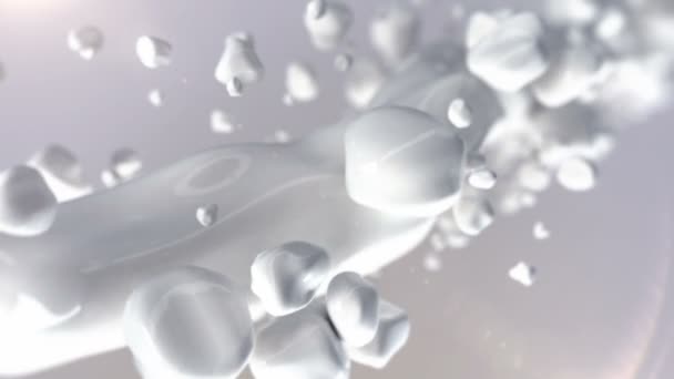 Lait Coule Ralenti Bouffées Yaourt Crème Liquide Laiteux — Video