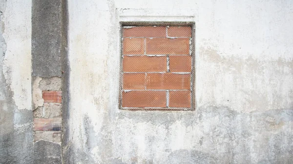walled window against white wall background