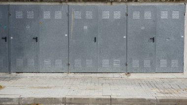 endüstriyel metal dolapların arka planı