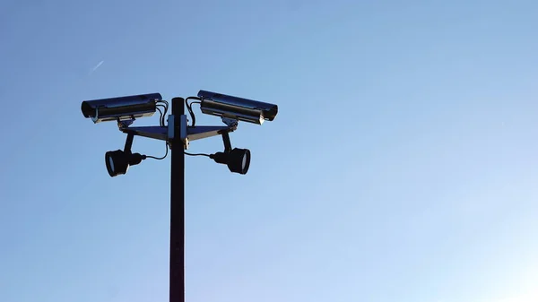 Cámaras Vigilancia Vídeo Seguridad Contra Cielo — Foto de Stock