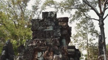 Siem Reap, Kamboçya. Angkor Wat tapınağının kalıntıları..