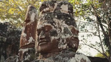 Siem Reap, Kamboçya. Angkor Wat tapınağının kalıntıları..