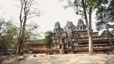 Siem Reap, Kamboçya. Angkor Wat tapınağının kalıntıları..