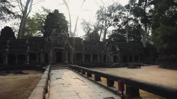 Ruïnes van de tempel van Abandon - Angkor Wat 4k — Stockvideo