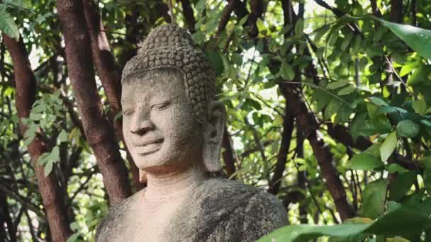 Kő Buddha szobor Phnom Penh, Kambodzsa — Stock videók