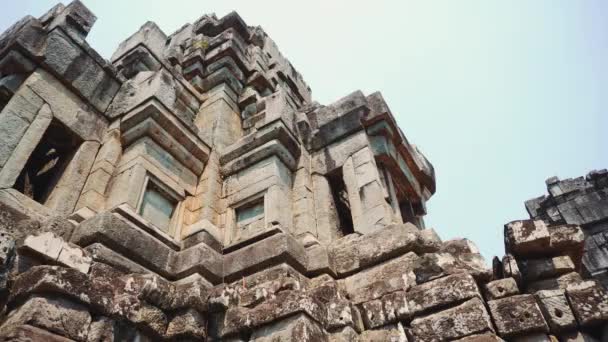 Siem Reap, Kamboçya. Angkor Wat tapınağının kalıntıları.. — Stok video