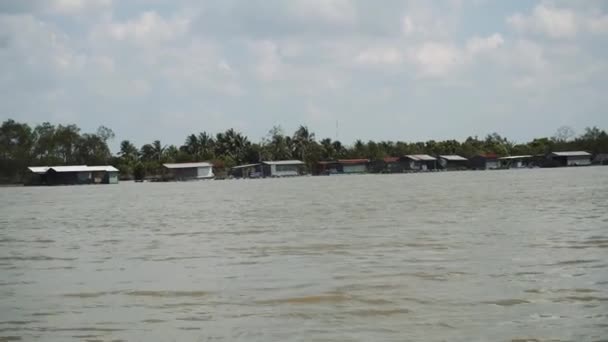 Mekong River in Vietnam, South East Asia 4k — Stock Video