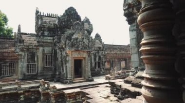 Siem Reap, Kamboçya. Angkor Wat tapınağının kalıntıları..
