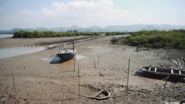 Сухая река. Вьетнам Азия — стоковое видео