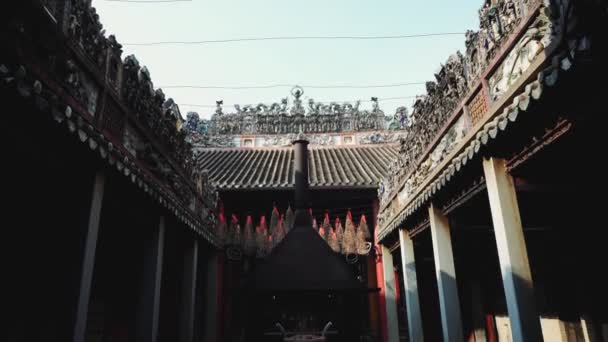 Китайский храм в Таиланде 4k — стоковое видео