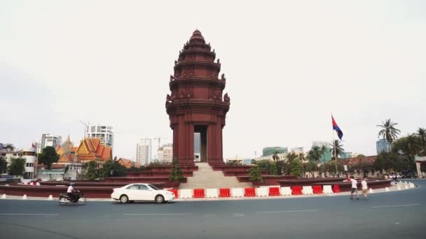 Pemandangan Phnom Penh. Kamboja Asia 4k — Stok Video