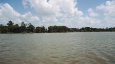 Vietnam 'daki Mekong Nehri, Güneydoğu Asya 4k
