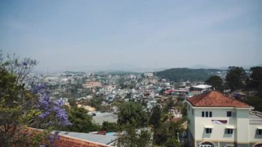 Dalat Vietnam Şehrin güzel manzarası 4k