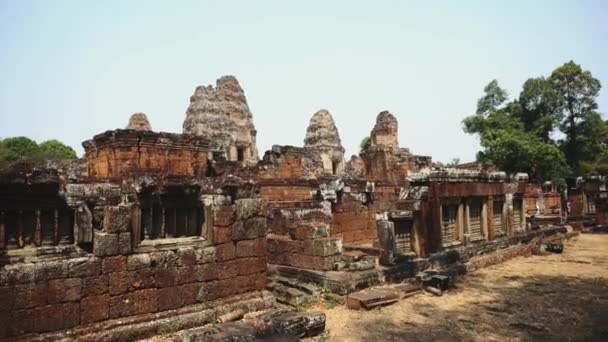 Siem Reap, Cambodja. Ruïnes van de tempel van Abandon - Angkor Wat 4k — Stockvideo