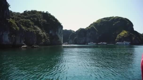Vista panoramica della baia di Halong Vietnam — Video Stock