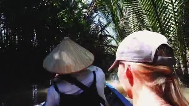 Fiume Mekong in Vietnam, Sud Est asiatico 4k — Video Stock