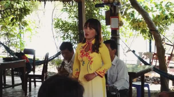 Концерт традиционной вьетнамской музыки 4k — стоковое видео