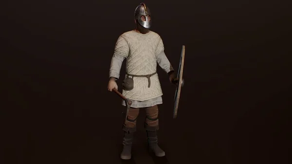 Viking Πολεμιστής Καθιστούν Μοντέλο — Φωτογραφία Αρχείου