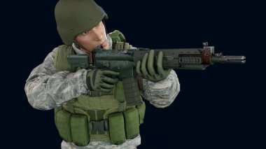 Erkek asker 3D görüntüleme
