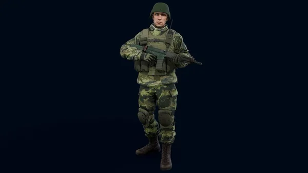 Soldado Macho Render — Foto de Stock