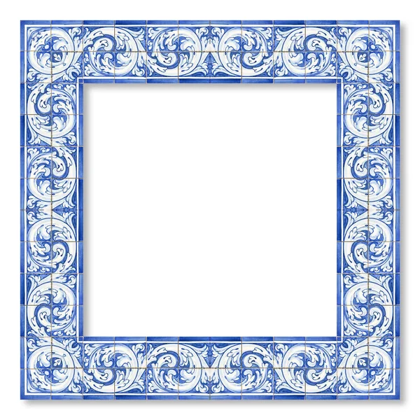 Desenho Molduras Com Decorações Típicas Portuguesas Denominadas Azulejos — Fotografia de Stock