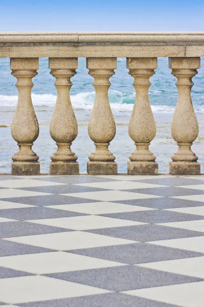 Detalhe Terraço Mascagni Itália Livorno Cidade — Fotografia de Stock