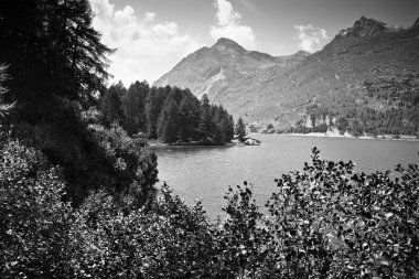Tonlu görüntü (Engadin Vadisi - İsviçre) - Sils Gölü yürüyüş