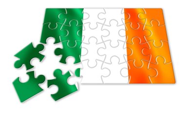 İrlanda - kavram resim yapboz şeklinde yeniden birleşmesi