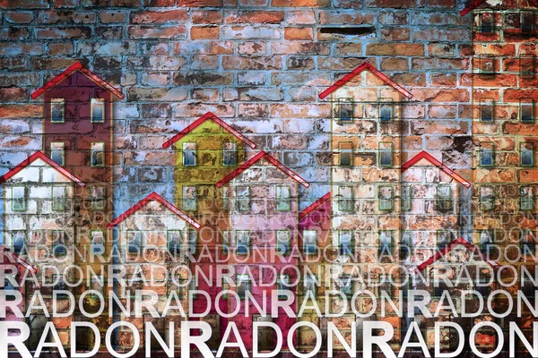 Evlerimizdeki radon gazı tehlikesi - konsept çizim