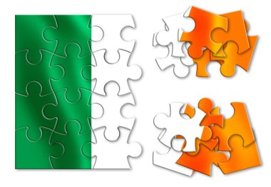 İrlanda - kavram resim yapboz şeklinde yeniden birleşmesi