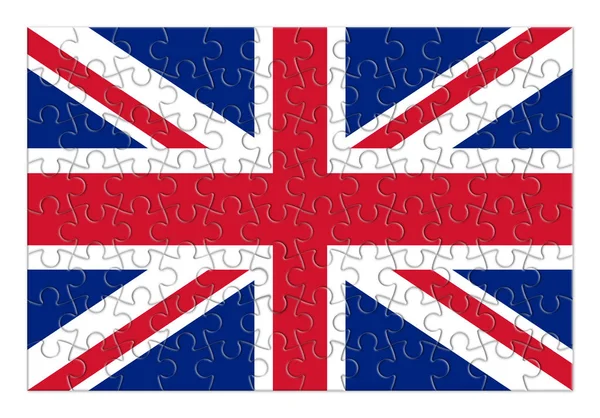 England Concept Vorm Van Puzzel Afbeelding Herstellen — Stockfoto
